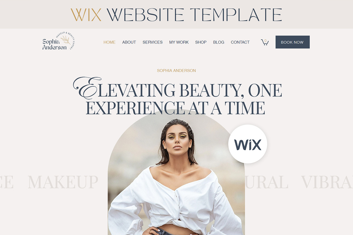 Wix Template Beauty Business Website, a Wix Template by vectorocean (Photo 1 of 11)