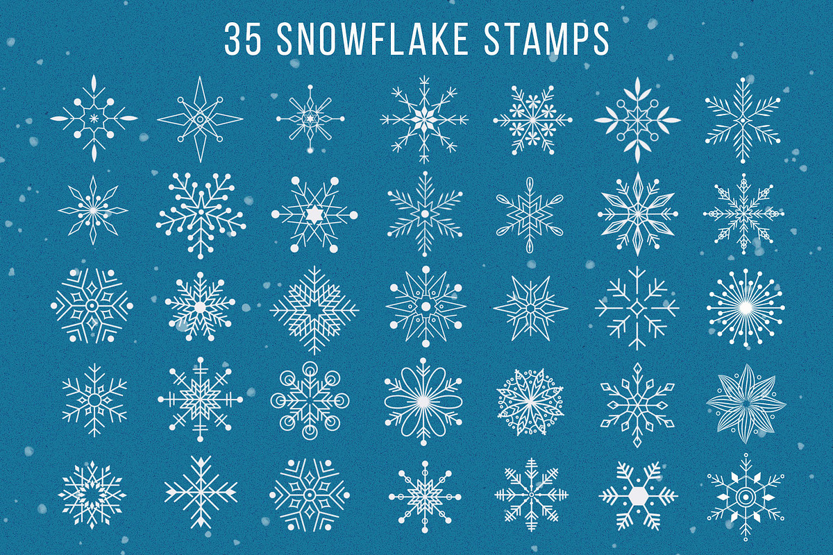 Procreate snowflakes and stars stamp, a Brush Add-On by Julia Right Studio (Photo 2 of 4)