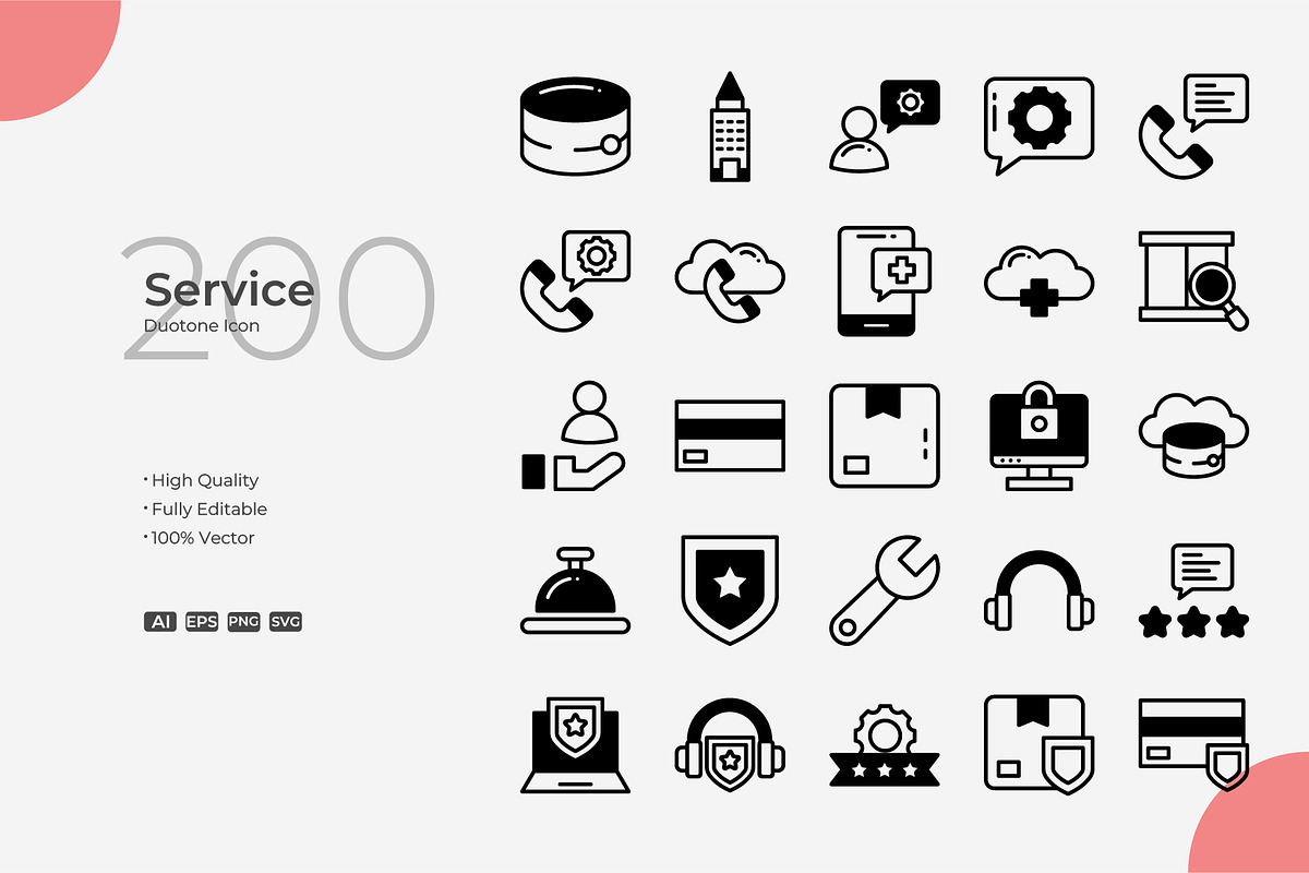 Service Duotone Icons, a Duotone Icon by Bloodline