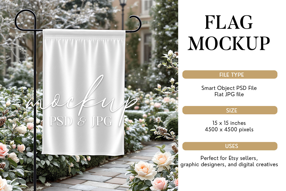 Photoshop PSD Smart Object Flag Mock, a Mockup by Bijou Bay