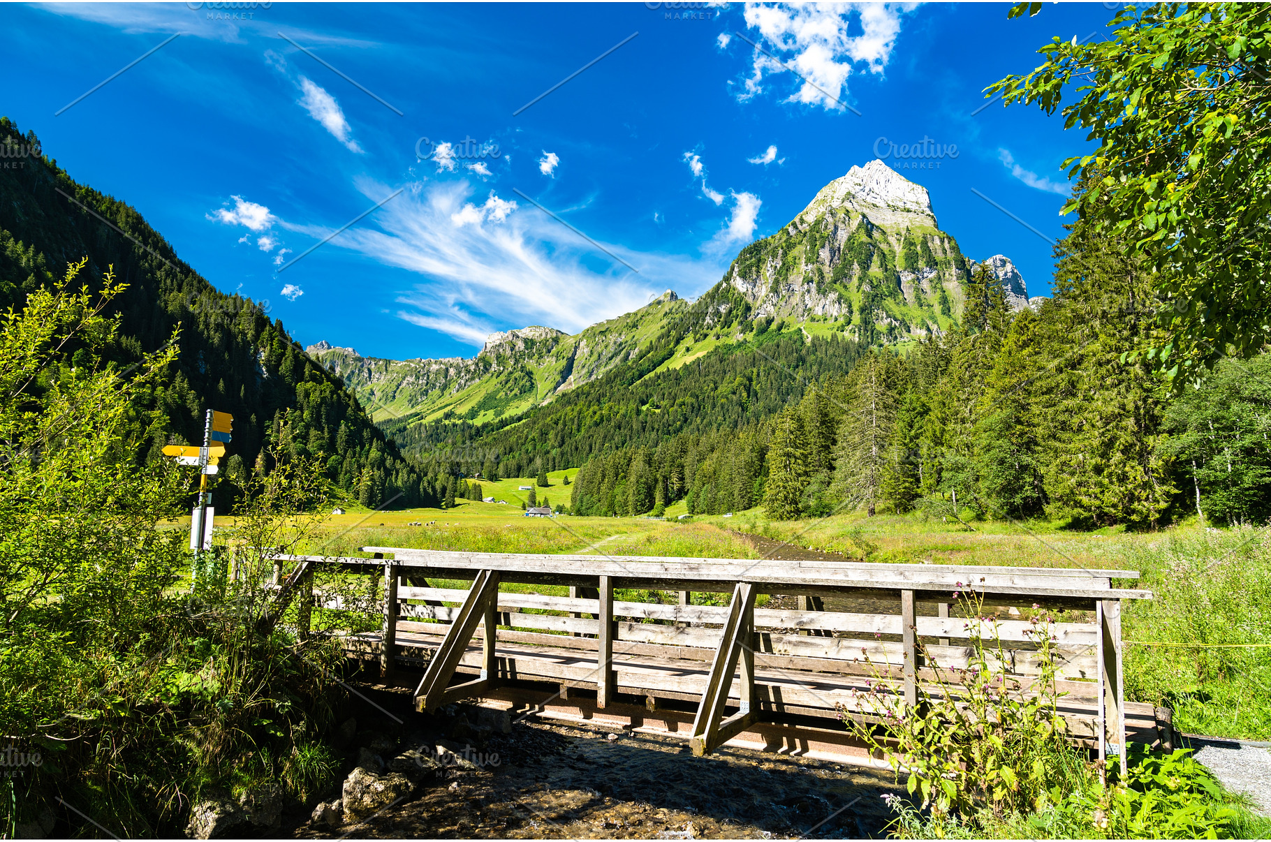 Bridge over the Sulzback creek at, a Nature Photo by Leonid Andronov