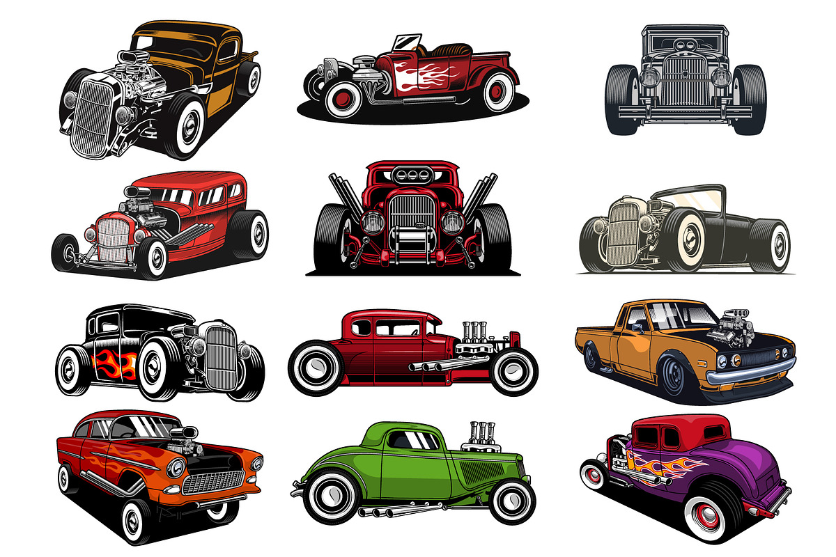 Hotrod Vector cars, an Illustration by The BolzStudio (Photo 5 of 6)