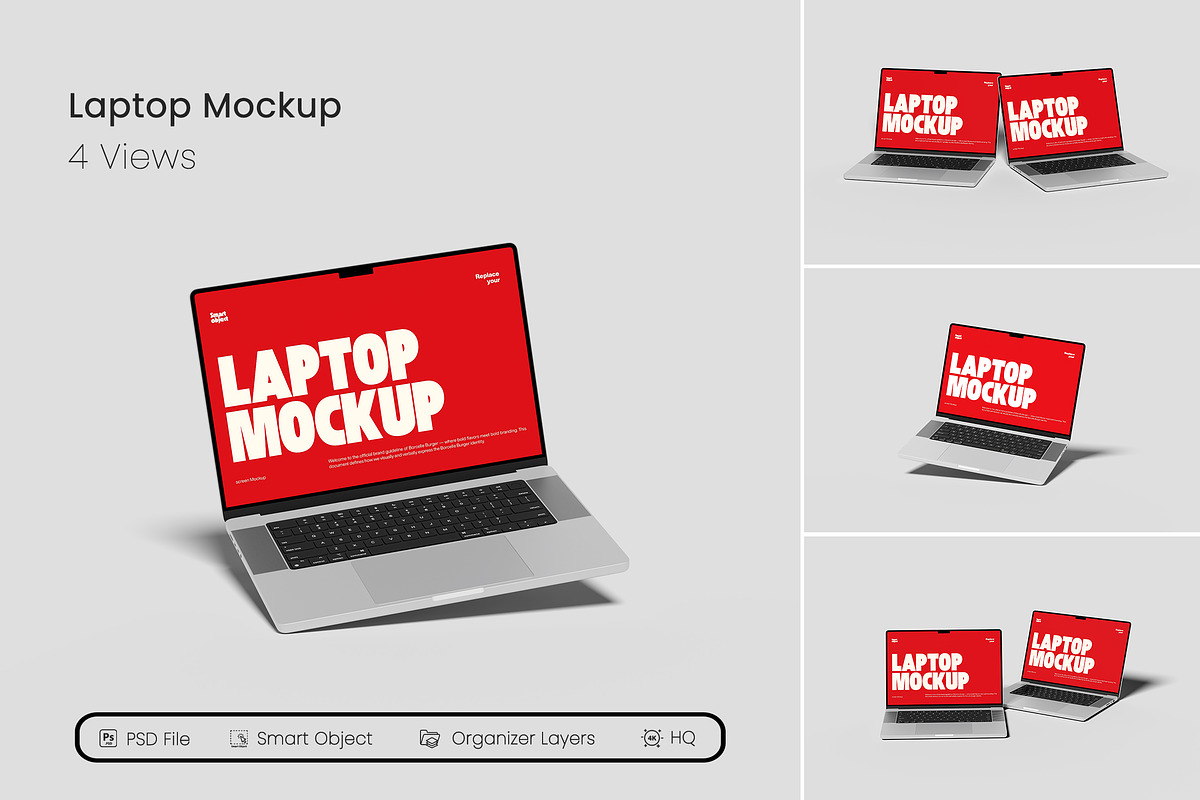Laptop Mockup, a Mac Mockup by seramoe (Photo 1 of 5)