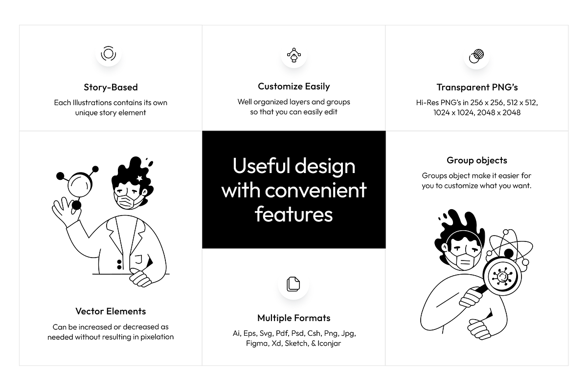 Biotechnology Mini Illustrations, a Person Illustration by Vectors Market (Photo 2 of 6)