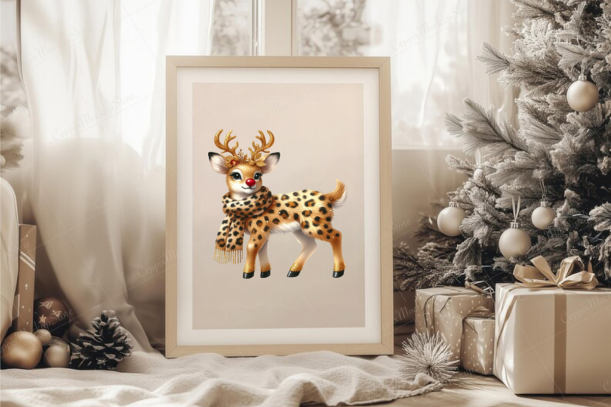 Glitter Leopard Christmas Sublimatio, an Illustration by CreationArt (Photo 6 of 6)