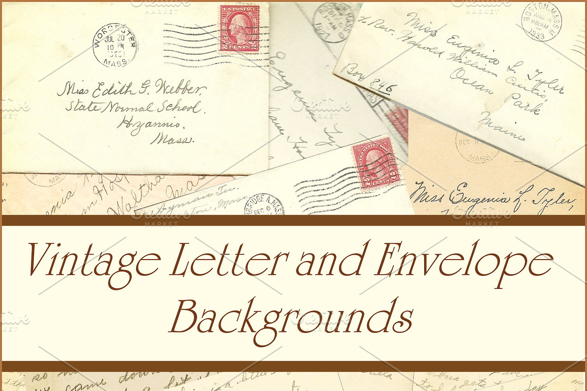 Vintage Letters and Envelopes, a Texture Graphic by Creatively Happy Studio (Photo 1 of 3)