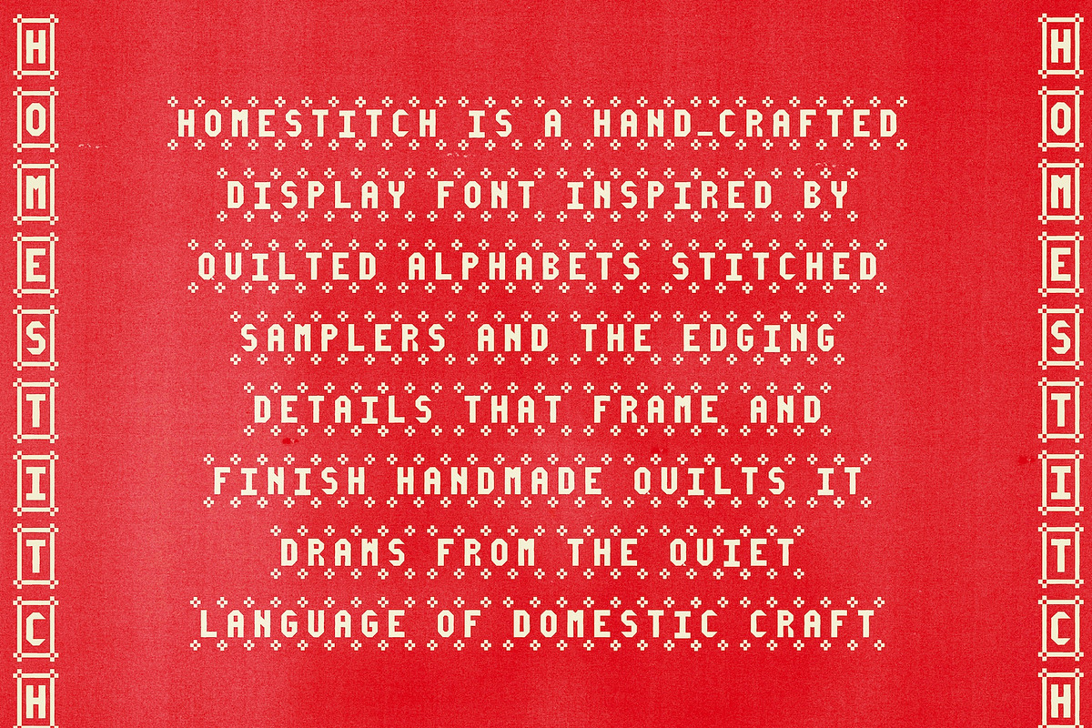 HomeStitch Hand Crafted Font, a Sans Serif Font by Madeline ODonoghue Design (Photo 6 of 8)
