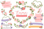 Wildflowers Heart Wreath Clipart, an Illustration by Amanda Ilkov (Thumbnail 1 of 5)