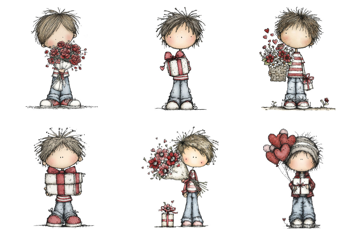 Mother’s Day Little Boy & Gift, a Person Illustration by Designking (Photo 3 of 5)