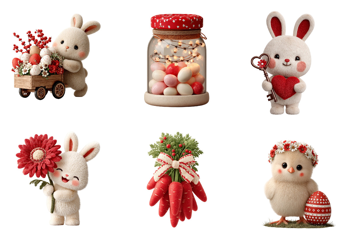 Cottagecore Spring Easter Png Set, an Illustration by CreationArt (Photo 5 of 6)