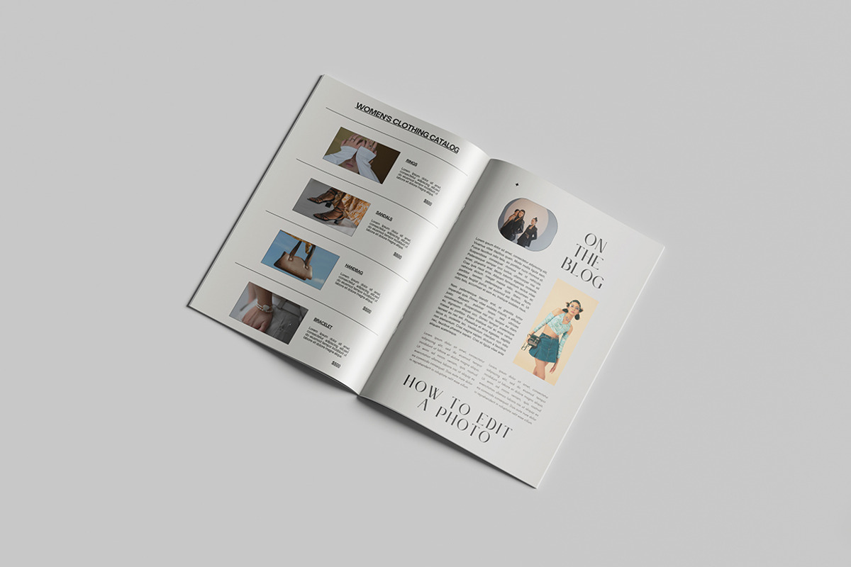 a4 magazine mock-up, a Books & Magazine Mockup by Pikachudesign