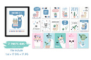 Cute llama set print and pattern, an Animal Illustration by Piixypeach (Thumbnail 2 of 6)
