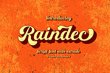 Raindec - Script Font With Extrude