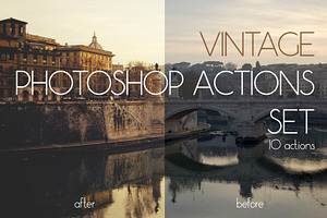 Vintage Photoshop Actions Set