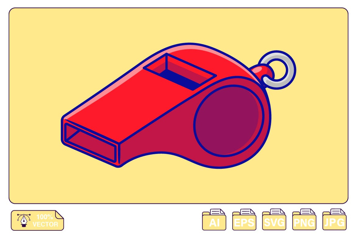 Whistle Blower Cartoon Vector Icons, an Object Illustration by Artstorystudio (Photo 1 of 3)