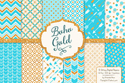 Tropical Blue Glitter Patterns, a Pattern Graphic by Amanda Ilkov (Thumbnail 1 of 3)