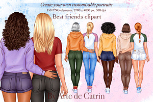 Best Friends Clipart, Soul Sisters