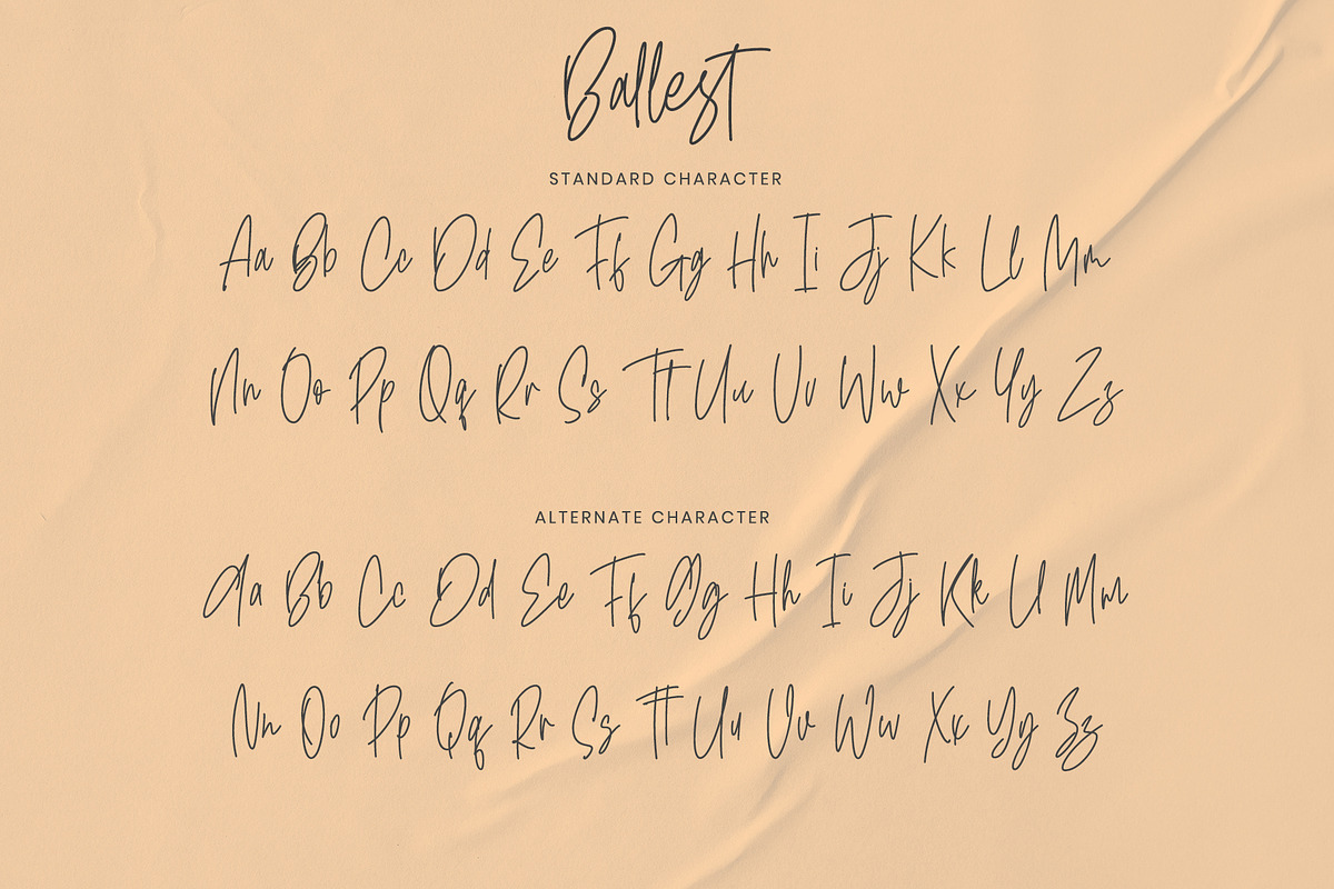 Ballest - Monoline Signature Font, a Script Font by Azcreative Studio (Photo 8 of 9)