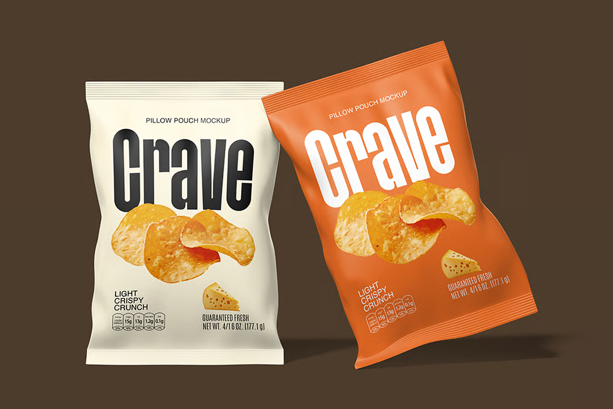 Chips Bag Mockup Pack, a Packaging Mockup by graphicsauce (Photo 2 of 4)