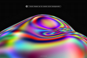 Iridescent Fluid 3D Shapes Pack