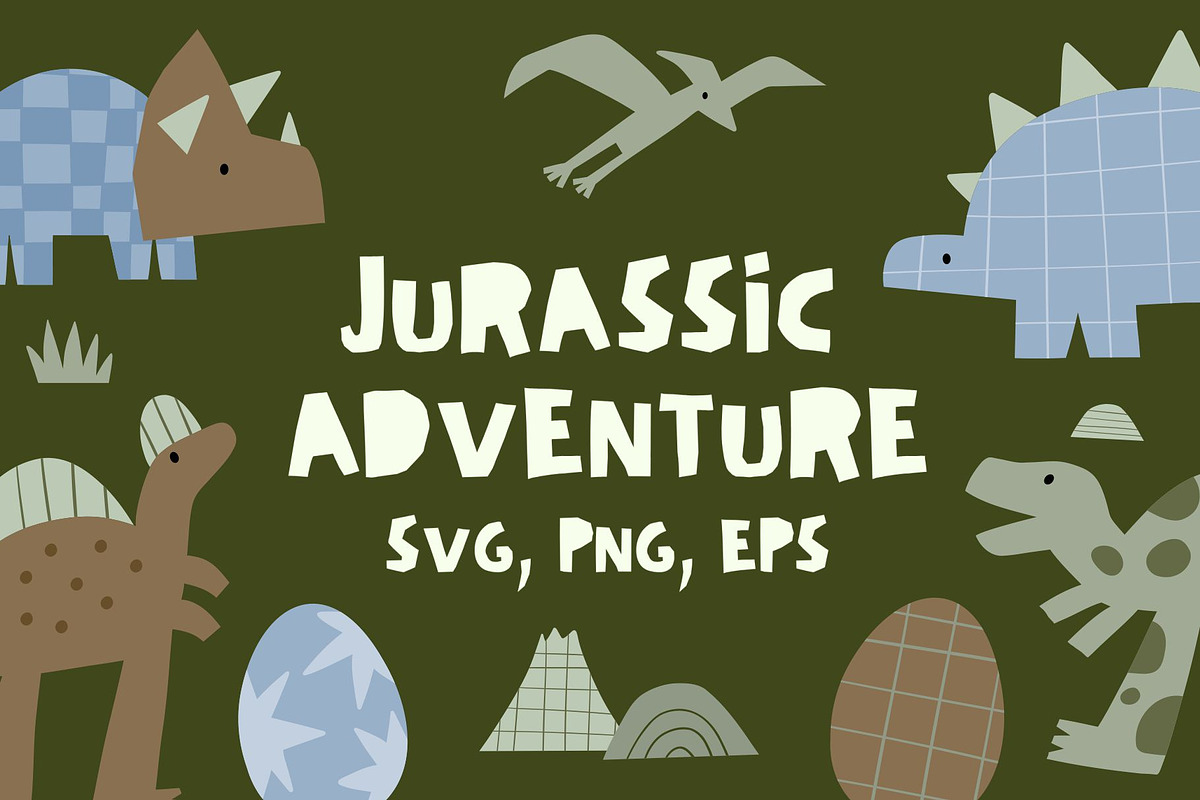 JURASSIC ADVENTURE. SVG, PNG, EPS, an Animal Illustration by Barkova Nadya (Photo 1 of 5)