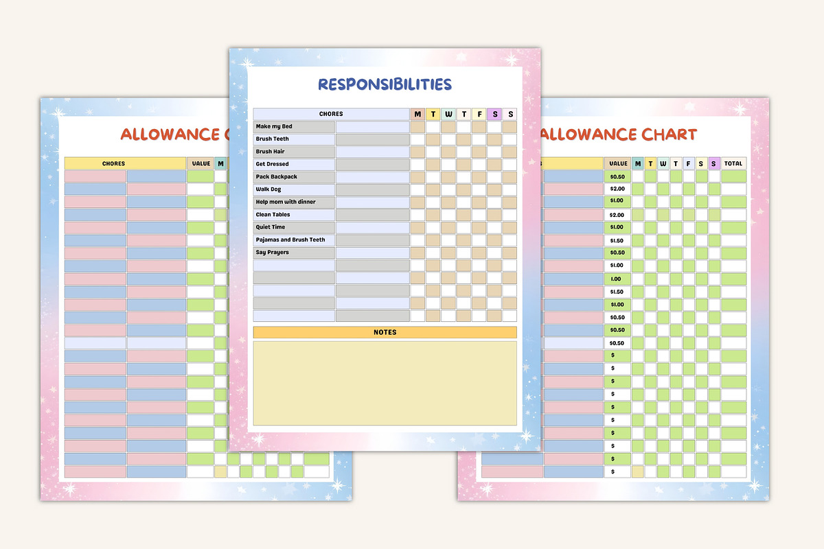 2026 Kids Task & Reward Charts preview 2