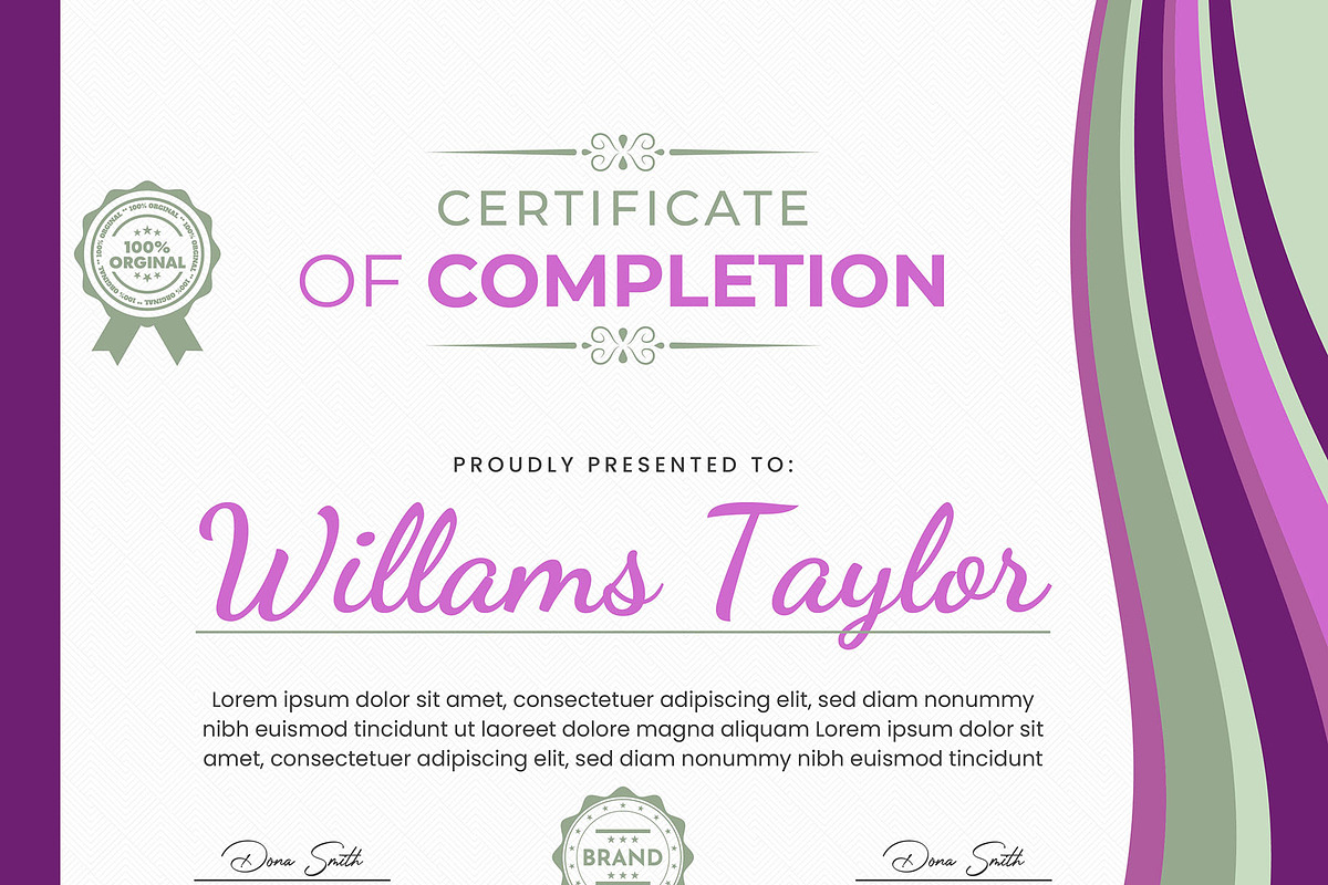 Elegant Horizontal Certificate, a Stationery Template by MRI STUDIO (Photo 9 of 11)