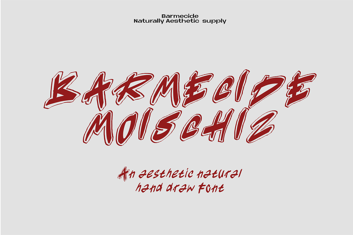 MOISCHIZ FONT, a Font by Barmecide Mockup Studio (Photo 1 of 3)