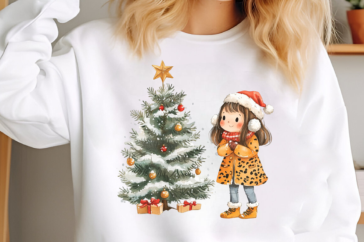 Leopard Girl Christmas Girly Clipart, an Illustration by SinaCreation (Photo 5 of 7)