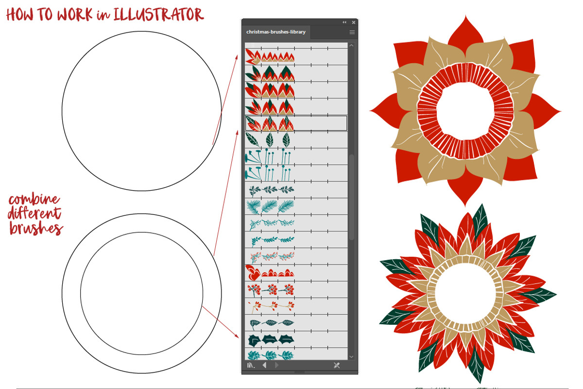 Christmas wreath generator, a Brush Add-On by MM Studio (Photo 2 of 6)