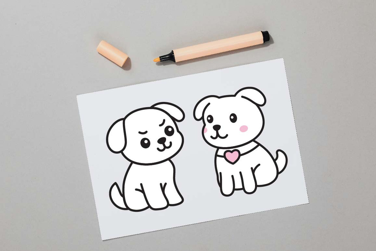 11 Cute Puppy Dog Character Doodle, an Animal Illustration by jongcreative (Photo 4 of 6)