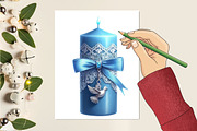 Baby Boy Baptism Watercolor Clipart', an Illustration by RobertsArt (Thumbnail 6 of 7)