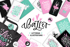 Ballet Lettering & Clipart