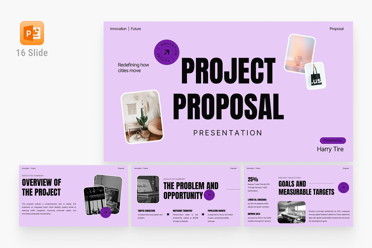 Project Proposal Powerpoint Template, a Presentation Template by Eklip Studio (Photo 1 of 6)