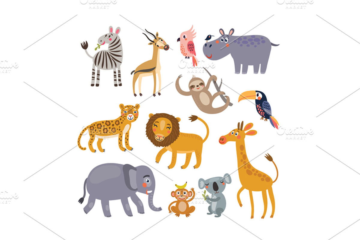 Big jungle set, a Pattern Graphic by Anna Guz's Store (Photo 2 of 4)
