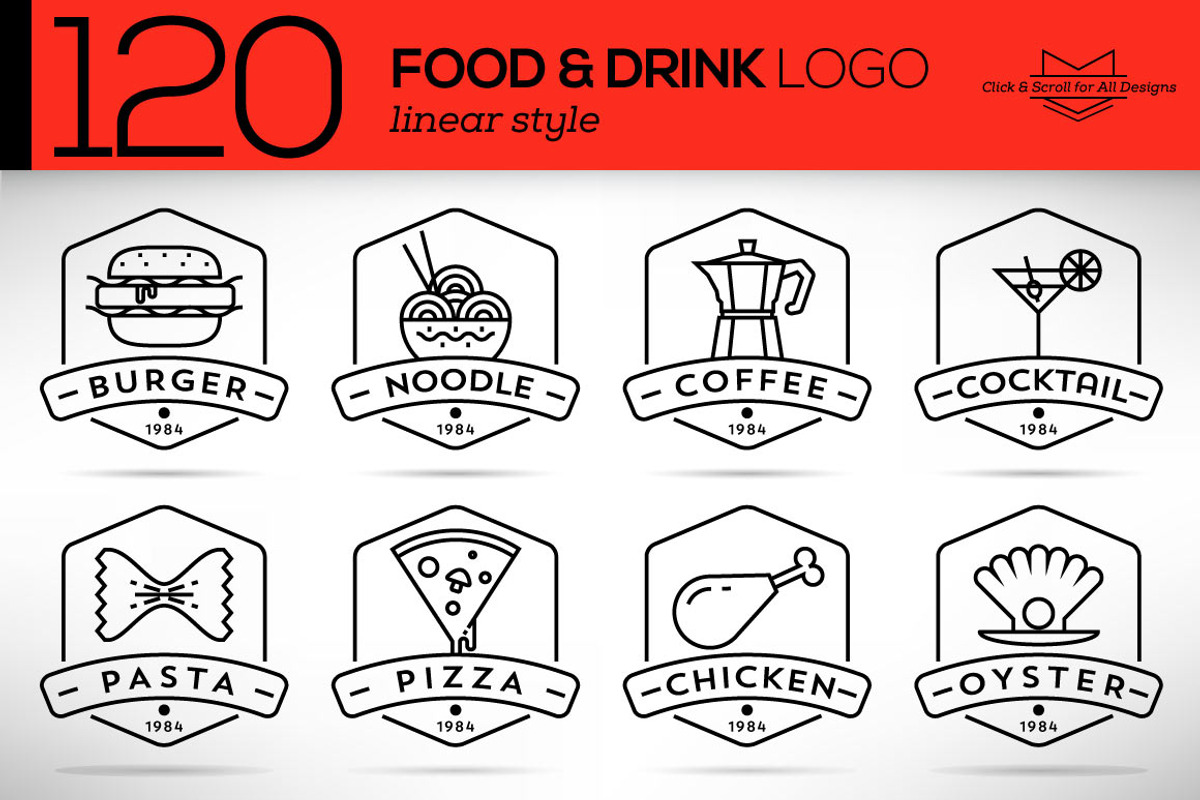 120 Linear Food&Drink Icon, an Outline Icon by Kursat Unsal (Photo 1 of 7)