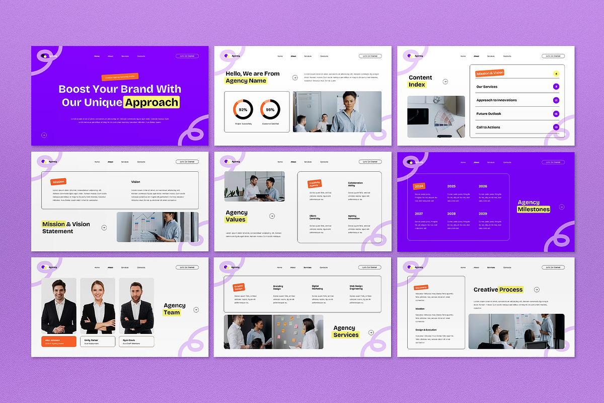 Creative Agency Company PPT, a Presentation Template by graphicook