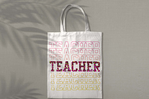 Teacher Word Art Sublimation