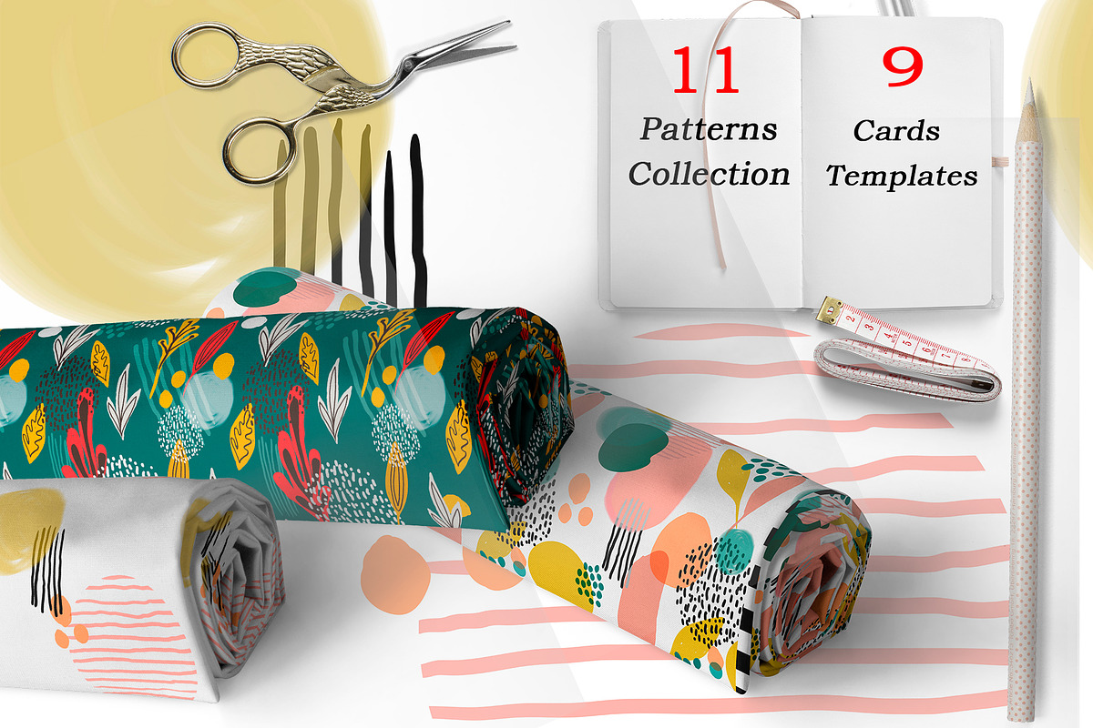 Set of seamless abstract patterns., a Pattern Graphic by DeMih (Photo 4 of 11)