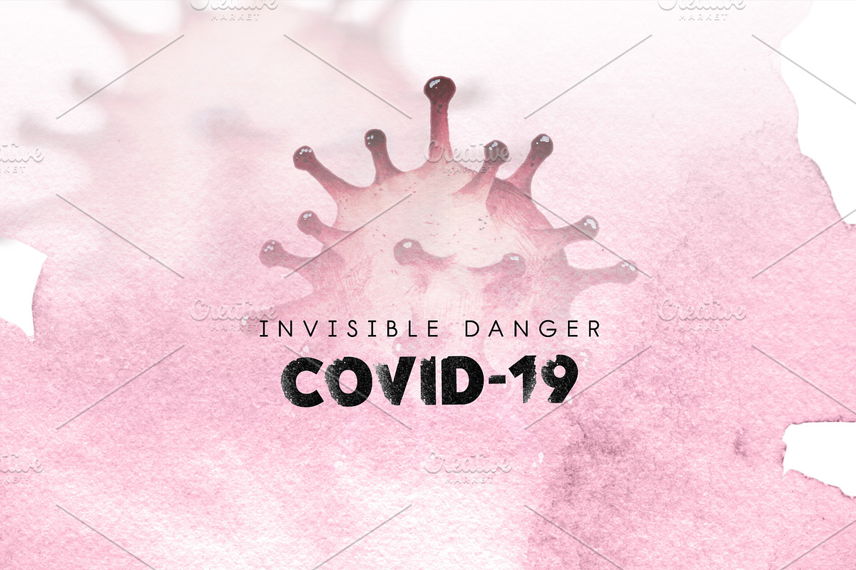COVID-19 (Watercolor), a Healthcare Illustration by ollalya (Photo 1 of 2)