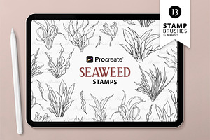 Seaweed Procreate Brush Stamps