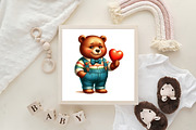 Valentines Teddy bear Clipart, an Illustration by DreamArtGraphic (Thumbnail 5 of 6)