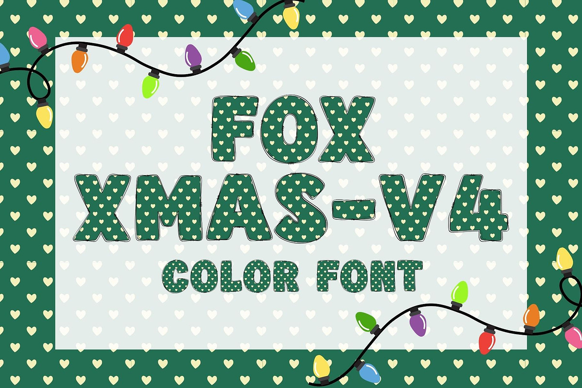 Fox Xmas-V4 Color Font, a Symbol Font by Fox7 By Rattana (Photo 1 of 7)