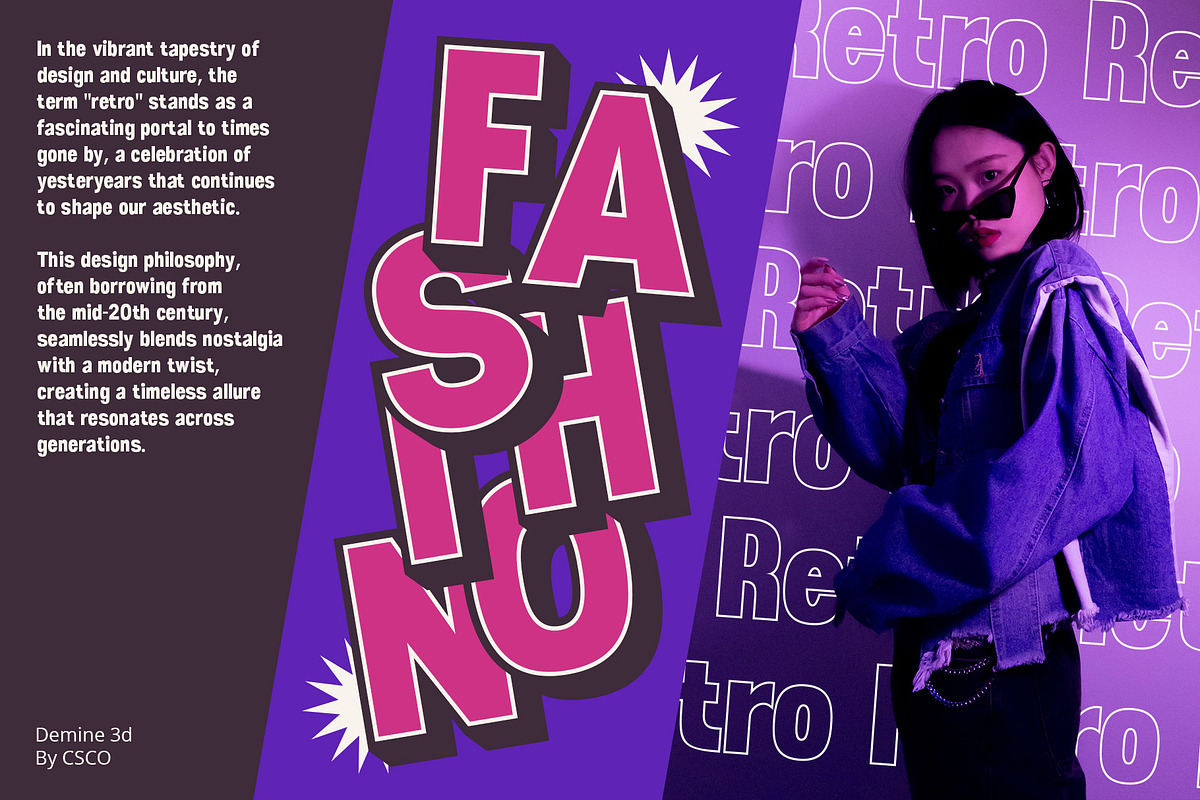 Demine 3D, a Sans Serif Font by Craft Supply Co. (Photo 8 of 8)