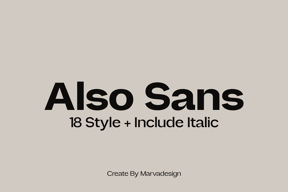 Also Sans - Family Sans Serif, a Sans Serif Font by Marvadesign (Photo 1 of 9)