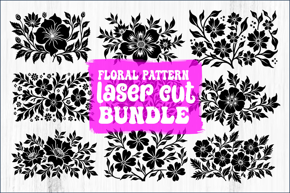 Floral Pattern Laser Cut Design Bund, an Object Graphic by Designs_River (Photo 1 of 10)