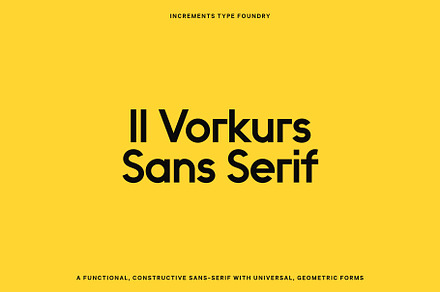 II Vorkurs: Sans Serif Font Family, a Sans Serif Font by Increments Type Foundry