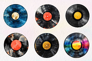 Vintage Vinyl Record Clipart, an Illustration by CreationArt (Thumbnail 3 of 5)