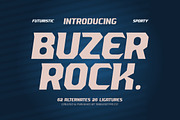 Buzer Rock Futuristic Sport Font, a Sans Serif Font by timelesstype.co (Thumbnail 1 of 20)
