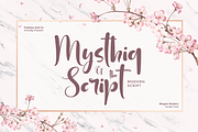 Mysthiq - Modern Script Font, a Script Font by Flawless And Co (Thumbnail 1 of 10)